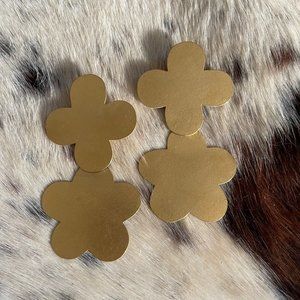 Annie Costello Brown Double Flower in Gold